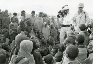 Michael Buerk and Mohamed Amin