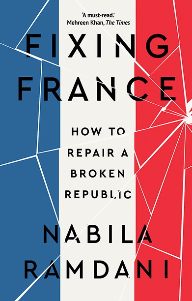 Fixing France book cover showing shattered French flag