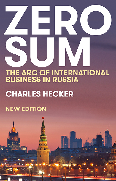 Book cover of 'Zero Sum' showing Moscow skyline