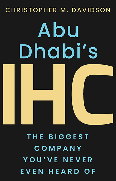 Typographic book cover for Abu Dhabi's IHC