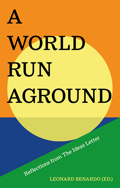 Typographic book cover of 'A World Run Aground'.